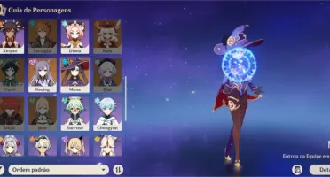 Conta nivel 30 Xiao, Mona e Keqing