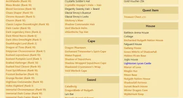 CONTA AQW - VÁRIOS HARD FARM
