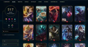 Conta de LoL com todos os personagense +200 skins
