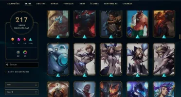 Conta de LoL com todos os personagense +200 skins