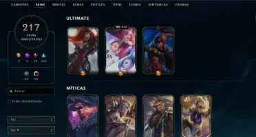 Conta de LoL com todos os personagense +200 skins