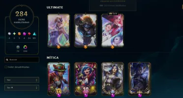 Conta com 12 anos de criação, mais de 200 skins