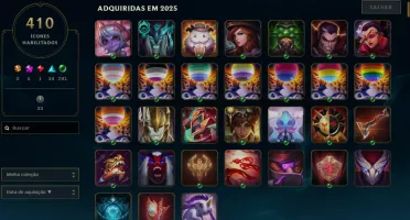 Conta com 12 anos de criação, mais de 200 skins