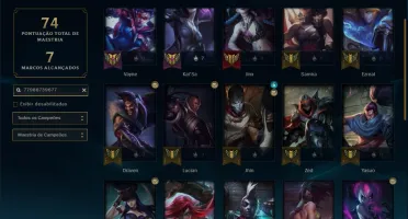 Conta lol 25 champs mestre