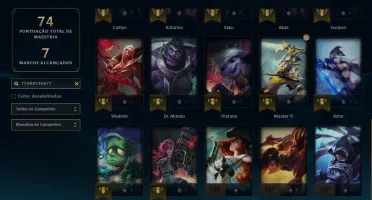 Conta lol 25 champs mestre