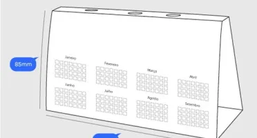 1.000 Calendários de Mesa 2027 com Porta-Caneta