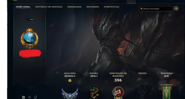 CONTA LEAGUE OF LEGENDS 243 SKINS LVL 190 BARATA