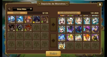 Conta Summoners War Ragdoll, Nina Light Collab e Gojo dark C