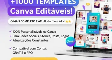 Pacote Completo: +1000 Templates Editáveis para Canva – Atua