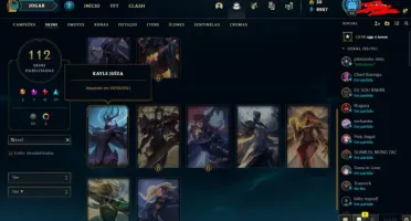CONTA DE LOL COM KAYLE JUÍZA E 7 SKINS MÍTICAS