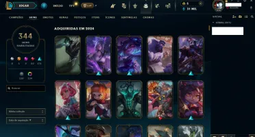 Conta Esmeralda Lol League Of Legends 344 Skins