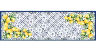 Caminho de Mesa Frutas em Microfibra 143x46cm