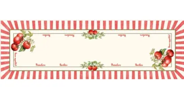 Caminho de Mesa Frutas em Microfibra 143x46cm