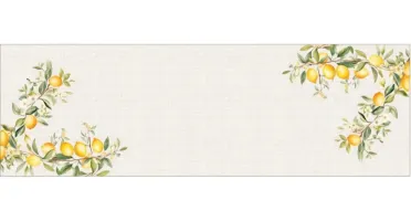 Caminho de Mesa Frutas em Microfibra 143x46cm