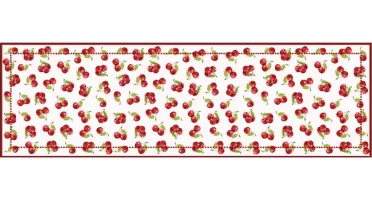 Caminho de Mesa Frutas em Microfibra 143x46cm