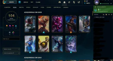 CONTA LOL PLATINA II - +100 SKINS