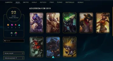 Conta lol Main Adc Platina 4 (48 pdl) Soloq, 64 Ícones.