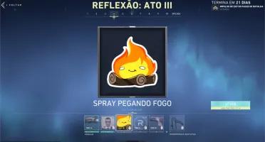 acc valorant com leque celestial, passe ativo e phantom oni