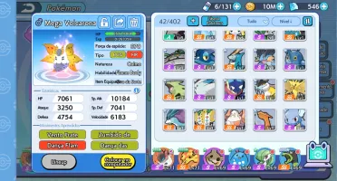 Conta do Pokemon Mundo Elemental lev 71