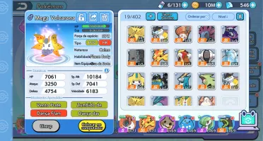 Conta do Pokemon Mundo Elemental lev 71