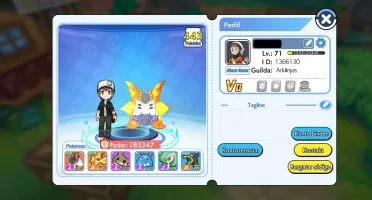Conta do Pokemon Mundo Elemental lev 71
