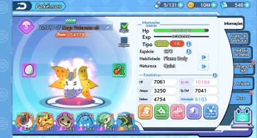 Conta do Pokemon Mundo Elemental lev 71
