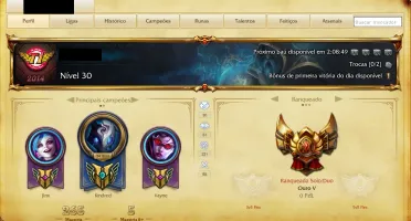 Conta GOLD V 121 CHAMPS 90SKINS
