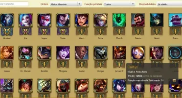 Conta GOLD V 121 CHAMPS 90SKINS