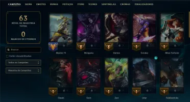 Prata 1 com 45 Champs e 45 Skins