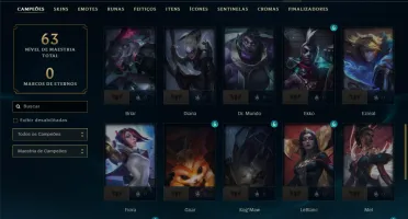 Prata 1 com 45 Champs e 45 Skins