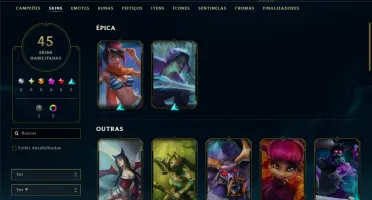 Prata 1 com 45 Champs e 45 Skins