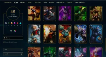 Prata 1 com 45 Champs e 45 Skins