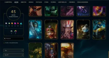 Prata 1 com 45 Champs e 45 Skins
