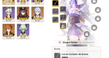 CONTA GENSHIN IMPACT AR55 SHOGUN C/ LUZ DO CORTADOR DE GRAMA