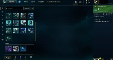 conta no lol platina 1