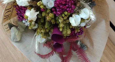 Buquê de Flores Desidratadas 40 cm - Cores