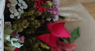 Buquê de Flores Desidratadas 40 cm - Cores