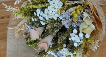 Buquê de Flores Desidratadas 40 cm - Cores