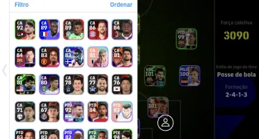 Conta Efootball MOBILE boa força 3090 e varios impetos