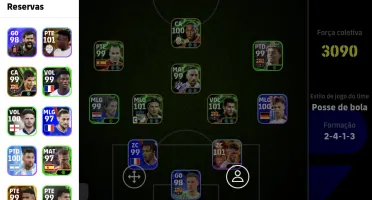 Conta Efootball MOBILE boa força 3090 e varios impetos