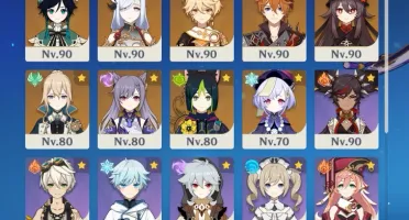 Conta - AR 59 - 16 Personagens 5* - 4 Arcontes - 11 Armas 5*