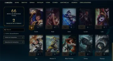 Unranked com 31 Champs e 4 Skins
