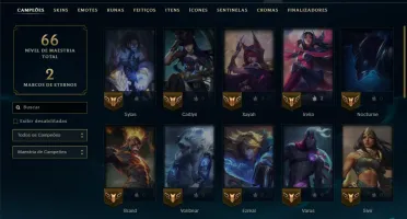 Unranked com 31 Champs e 4 Skins