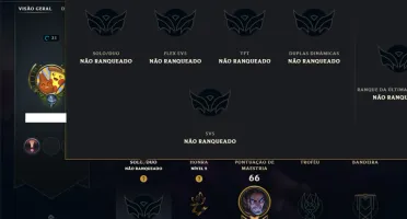 Unranked com 31 Champs e 4 Skins