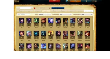 Conta League of legends Gold V com borda, 41 campeões