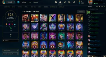 League of Legends - Conta LOL todos CHAMPS + 228 skins RARAS