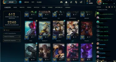 League of Legends - Conta LOL todos CHAMPS + 228 skins RARAS