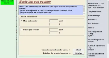 Reset Epson L3110