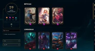 Conta de LoL com 3 skins prestígios