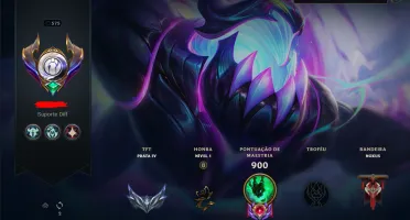Conta lv 575, D4 2024, 558 skins, 322 cromas, all champs